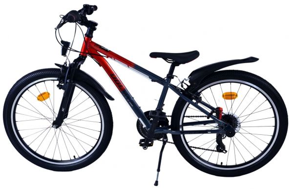 Volare XC Race Kinderfiets - 24 inch - Rood Grijs - 21 versnellingen