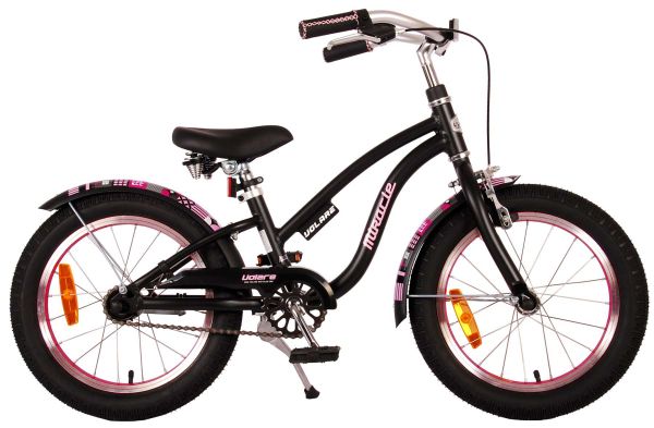 Volare Miracle Cruiser Kinderfiets - Meisjes- 16 inch - Mat Zwart - Prime Collection