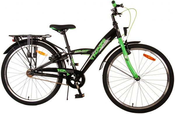 Volare Thombike Kinderfiets - Jongens - 24 inch - Zwart Groen - Twee handremmen