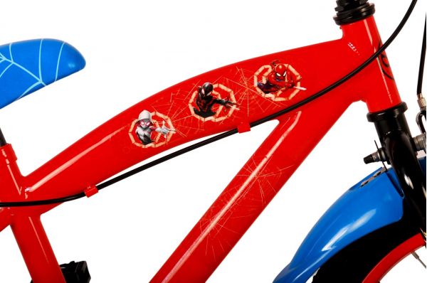 Spider-Man Kinderfiets - Jongens - 16 inch - Blauw/Rood - Twee handremmen
