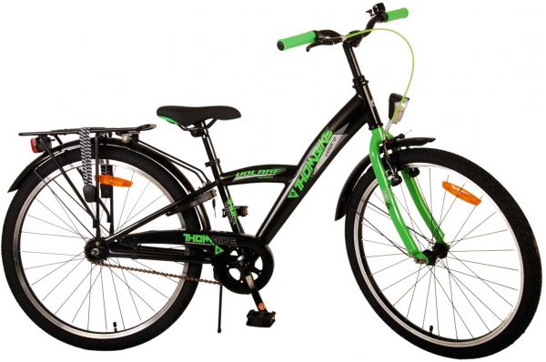 Volare Thombike Kinderfiets - Jongens - 24 inch - Zwart Groen Volare Thombike Kinderfiets - Jongens - 24 inch - Zwart Groen