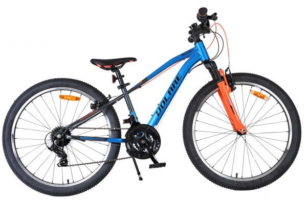 Volare Boost Kinderfiets - 24 inch - Blauw Oranje - 21 versnellingen