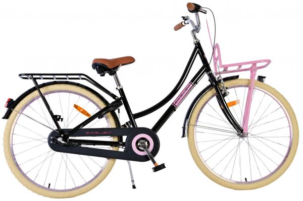 Volare Excellent Kinderfiets - Meisjes - 26 inch - Zwart - 3 versnellingen