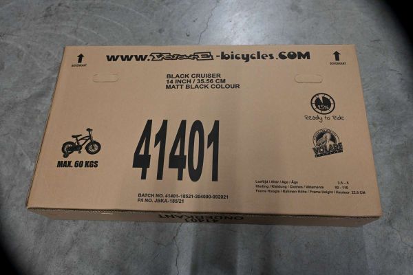 Volare Black Cruiser Kinderfiets - Jongens - 14 inch - Zwart - 95% afgemonteerd