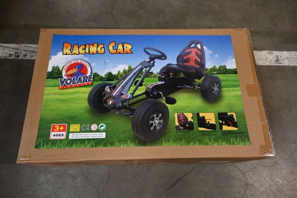 Volare Go Kart Racing Car - Jongens - Groot - Luchtbanden - Zwart