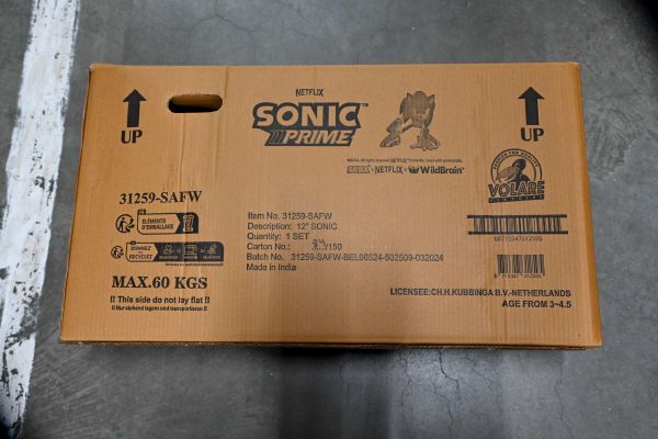 Sonic Prime Kinderfiets - Jongens - 12 inch - Blauw Rood - Twee handremmen