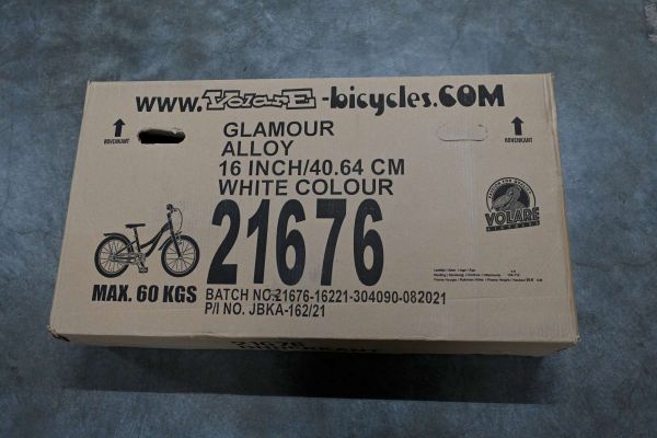 Volare Glamour Kinderfiets - Meisjes - 16 inch - Wit/Mint Groen - Prime Collection