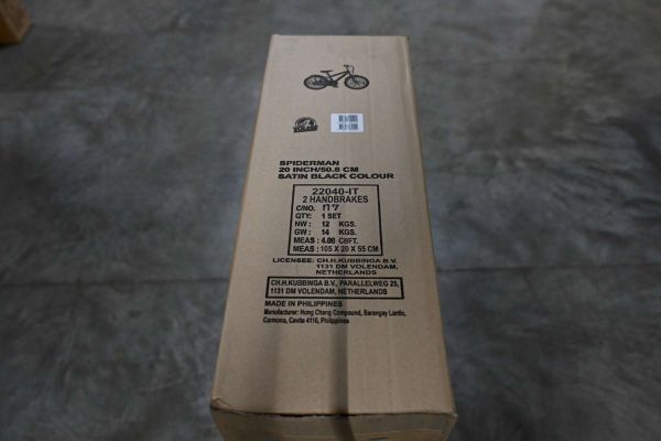 Spider-Man - Kinderfiets - Jongens - 20 inch - Mat Zwart - 2 Handremmen