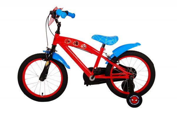 Spider-Man Kinderfiets - Jongens - 16 inch - Blauw/Rood - Twee handremmen