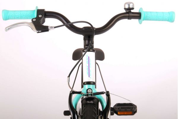 Volare Glamour Kinderfiets - Meisjes - 16 inch - Wit/Mint Groen - Prime Collection
