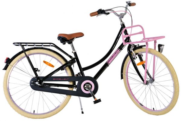 Volare Excellent Kinderfiets - Meisjes - 26 inch - Zwart - 3 versnellingen