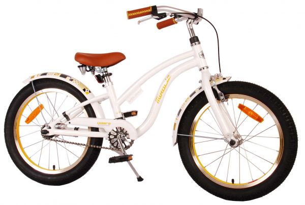 Volare Miracle Cruiser Kinderfiets - Meisjes - 18 inch - Wit - Prime Collection Volare Miracle Cruiser Kinderfiets - Meisjes - 18 inch - Wit - Prime Collection
