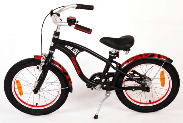 Volare Miracle Cruiser Kinderfiets - Jongens - 16 inch - Mat Zwart - Prime Collection
