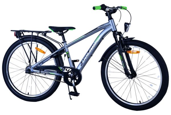 Volare Cross Kinderfiets - Jongens - 24 inch - donker Grijs- 3 versnellingen