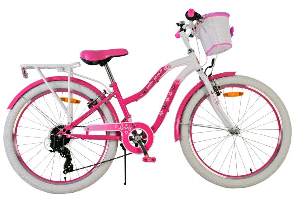 Volare Lovely Kinderfiets - Meisjes - 24 inch - Roze - 7 Versnellingen