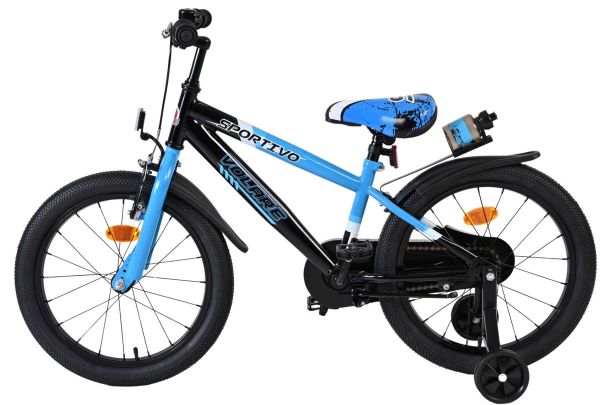 Volare Sportivo Kinderfiets - Jongens - 18 inch - Blauw Zwart