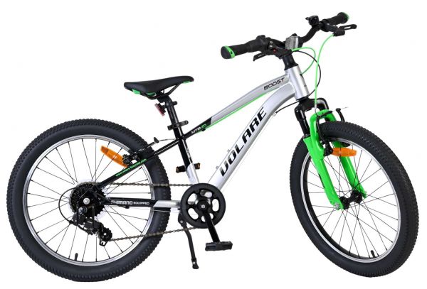Volare Boost Kinderfiets - 20 inch - Zilver Groen - 7 versnellingen