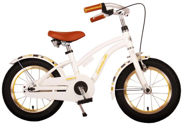 Volare Miracle Kinderfiets - Meisjes - 14 inch - Wit - Prime Collection