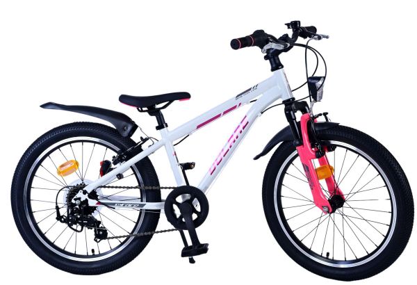 Volare XC Race Kinderfiets - 20 inch - Wit Roze - 7 versnellingen