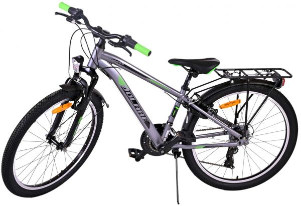 Volare Cross Kinderfiets - Jongens - 24 inch - Grijs - 21 versnellingen - Twee handremmen