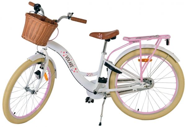 Volare Blossom Kinderfiets - Meisjes - 24 inch - Wit - 3 Versnellingen