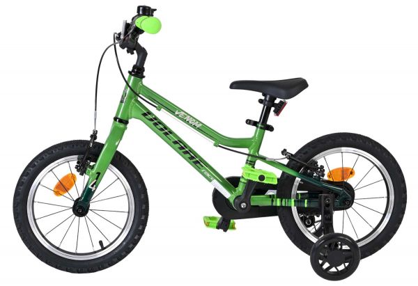 Volare Venom Kinderfiets - Jongens - 14 inch - Groen - Twee handremmen