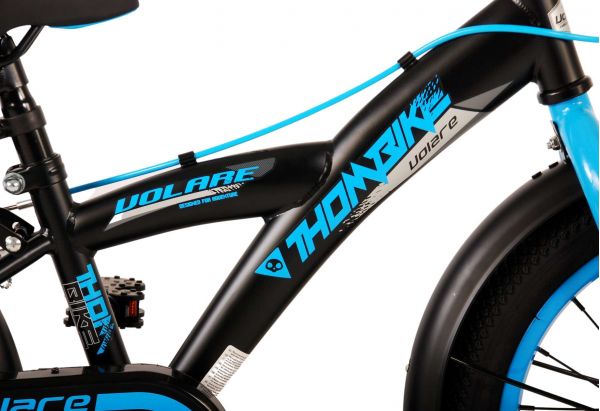 Volare Thombike Kinderfiets - Jongens - 16 inch - Zwart Blauw - Twee Handremmen
