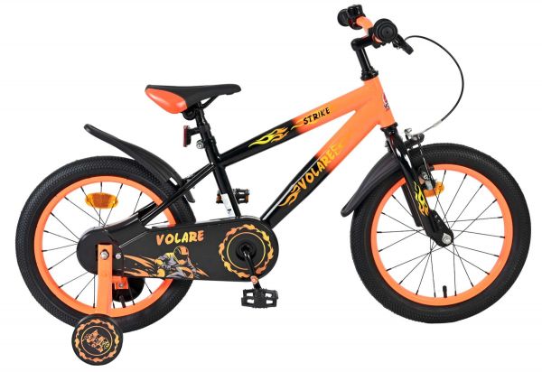 Volare Strike Kinderfiets - Jongens - 16 inch - Zwart Oranje