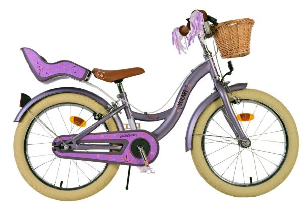 Volare Blossom Kinderfiets - Meisjes - 18 inch - Paars - Twee Handremmen