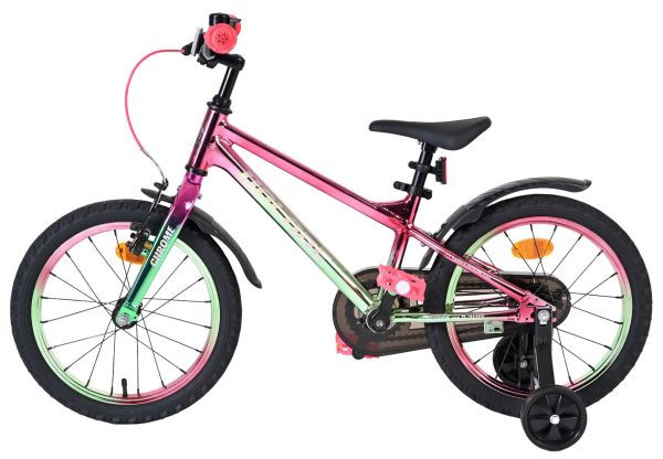 Volare Chrome Kinderfiets - Meisjes - 16 inch - Roze Groen