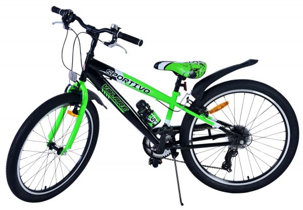 Volare Sportivo Kinderfiets - Jongens - 24 inch - 7 Speed - Zwart Groen