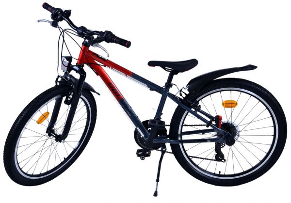Volare XC Race Kinderfiets - 24 inch - Rood Grijs - 21 versnellingen
