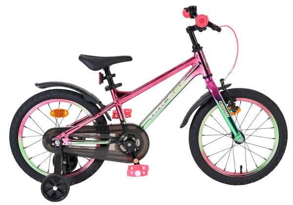 Volare Chrome Kinderfiets - Meisjes - 16 inch - Roze Groen