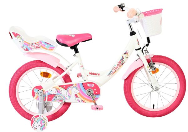 Volare Unicorn Kinderfiets - Meisjes - 16 inch - Wit
