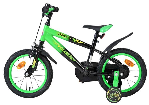 Volare Strike Kinderfiets - Jongens - 14 inch - Zwart Groen
