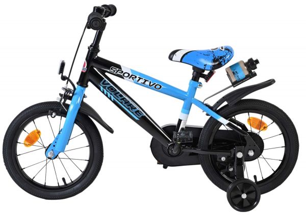 Volare Sportivo Kinderfiets - Jongens - 14 inch - Blauw Zwart