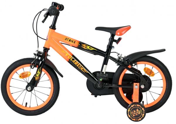 Volare Strike Kinderfiets - Jongens - 14 inch - Oranje - Twee handremmen