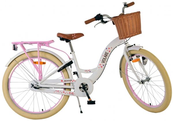 Volare Blossom Kinderfiets - Meisjes - 24 inch - Wit - 3 Versnellingen