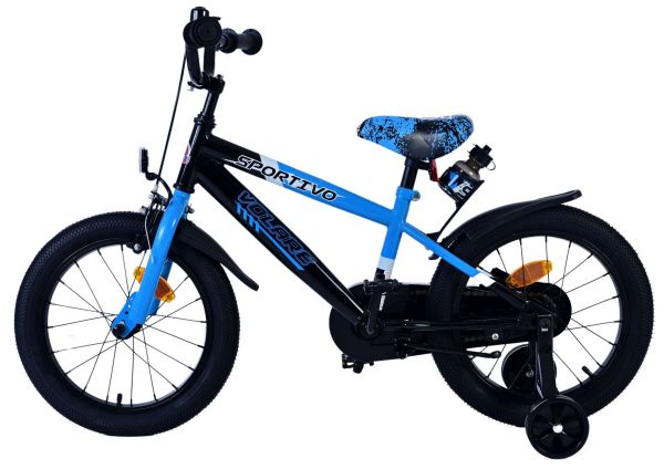 Volare Sportivo Kinderfiets - Jongens - 16 inch - Blauw Zwart