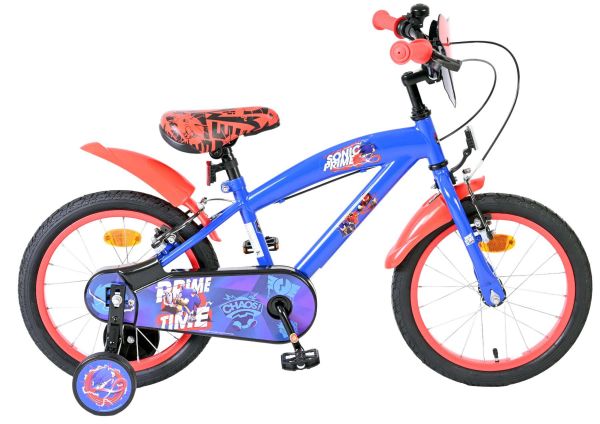 Sonic Kinderfiets - Jongens - 16 inch - Blauw - Twee handremmen