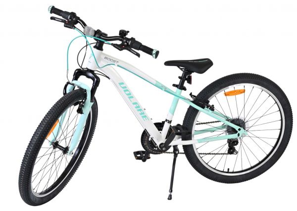 Volare Boost Kinderfiets - 24 inch - Wit/Mintgroen - 21 Speed
