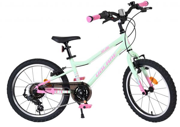 Volare Milano Kinderfiets - Meisjes - 18 inch - Mintgroen - 6 versnellingen