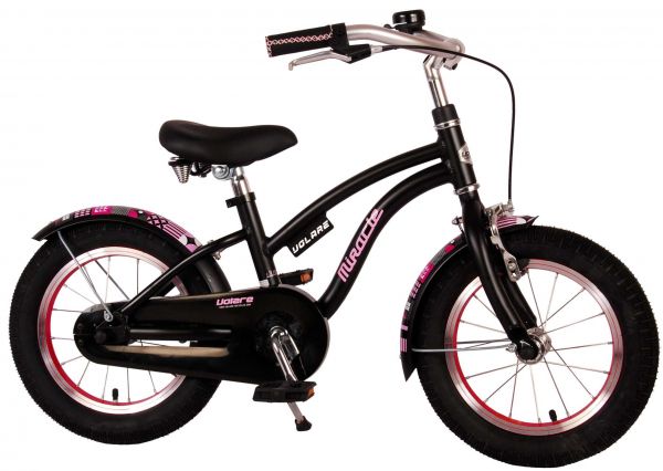 Volare Miracle Kinderfiets - Meisjes - 14 inch - Mat Zwart - Prime Collection Volare Miracle Kinderfiets - Meisjes - 14 inch - Mat Zwart - Prime Collection