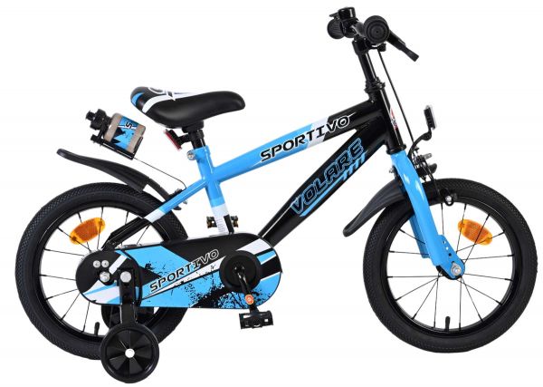 Volare Sportivo Kinderfiets - Jongens - 14 inch - Blauw Zwart