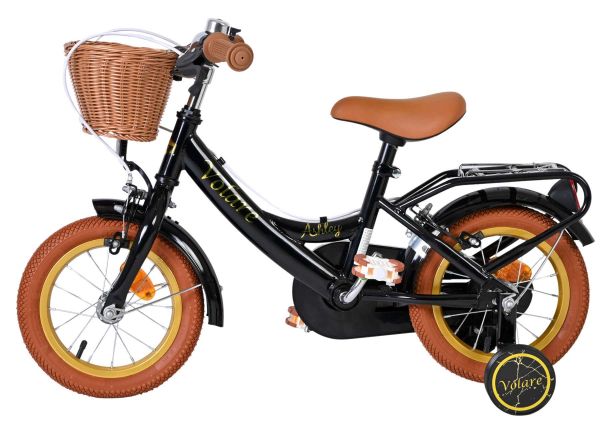 Volare Ashley Kinderfiets - Meisjes - 12 inch - Zwart - Twee handremmen