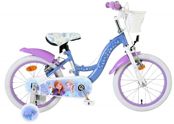 Disney Frozen 2 Kinderfiets - Meisjes - 16 inch - Blauw/Paars - Twee handremmen