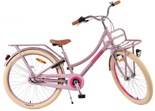 Volare Excellent Kinderfiets - Meisjes - 24 inch - Mat Roze- Shimano Nexus 3 versnellingen