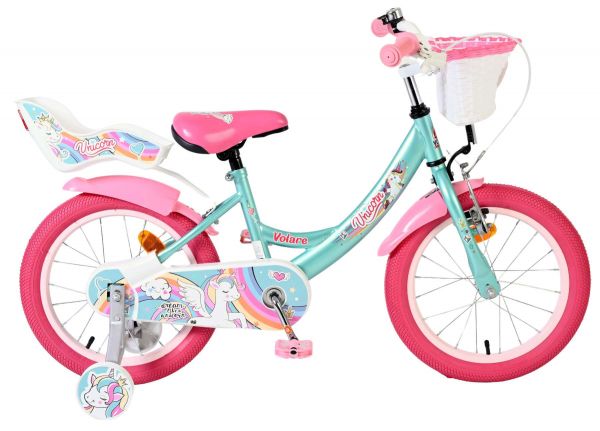 Volare Unicorn Kinderfiets - Meisjes - 16 inch - Groen
