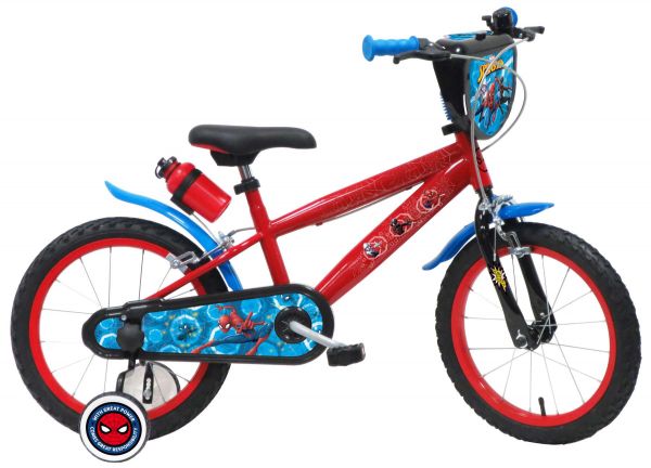 Spider-Man Kinderfiets - Jongens - 16 inch - Rood - Twee handremmen