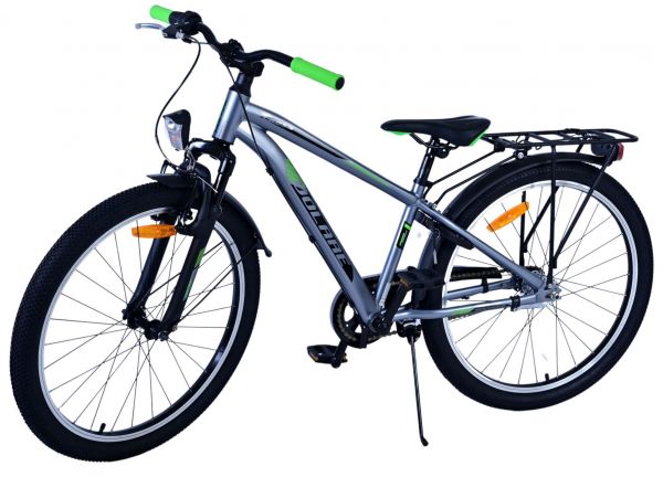Volare Cross Kinderfiets - Jongens - 24 inch - donker Grijs- 3 versnellingen